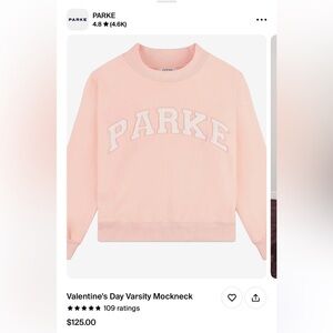 Parke pink+white Mockneck Sweatshirt L/XL